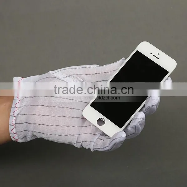 China White Double Side Anti-static Gloves/clean Room Gloves/ photo-3