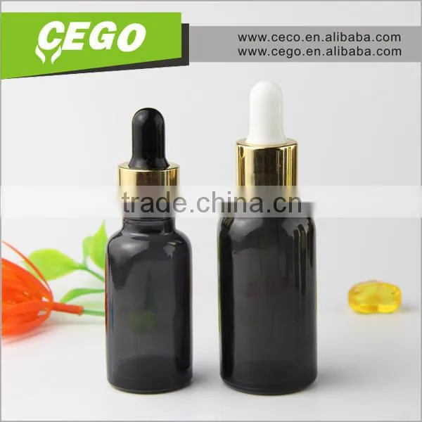 30 ml Black Ejuice Amber Clear Round Glass Dropper Bottle photo-4