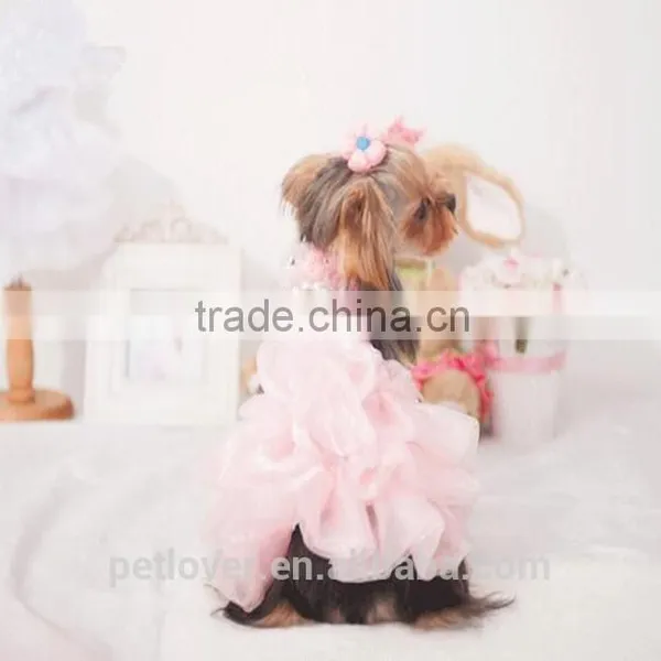 Dog Clothes Dog Wedding Dress With Pearl photo-2