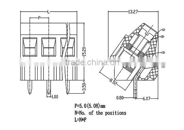 UTL Hot New Products For 2016 European Electrical Plastic PCB Screw Terminal Block Strips Connector 5mm photo-4