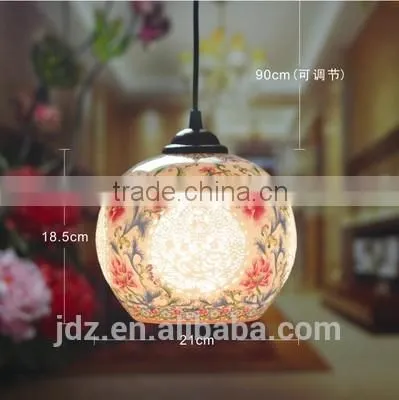 Jingdezhen Hollow Ceramic Decorative Hanging Pendant Light photo-2