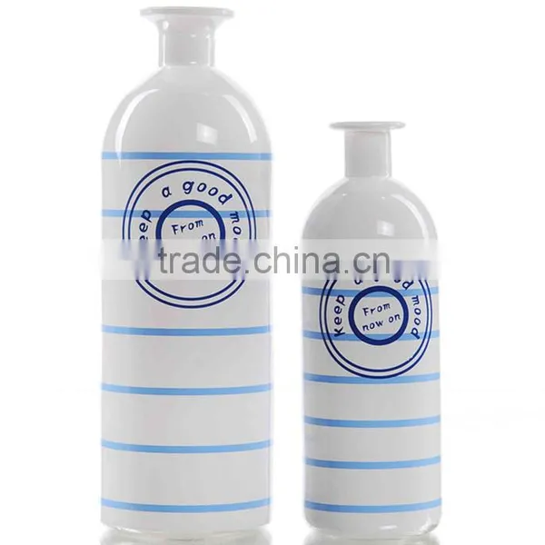 Butterfly Decal Opacity White Glass Vase photo-4