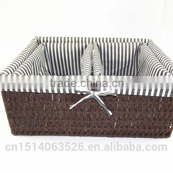 Corn Bran Straw Weaving Basket,-154with Lining