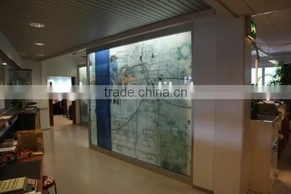 Factory Price Frosted Glass Decoration Office Partition Glass Wall photo-2