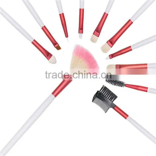 New White Handle Makeup Brushes Set 20 Pcs Professional Make Up Tool Kit With Pink Pouch photo-5