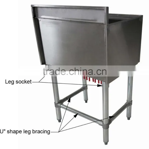 NSF Approval Stainless Steel Drop In Ice Bin With Cover photo-2