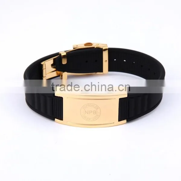 Noproblem P035G Germanium Luxury Paracord Casual Elastic Health Negative Ion Cuff Bracelet photo-4