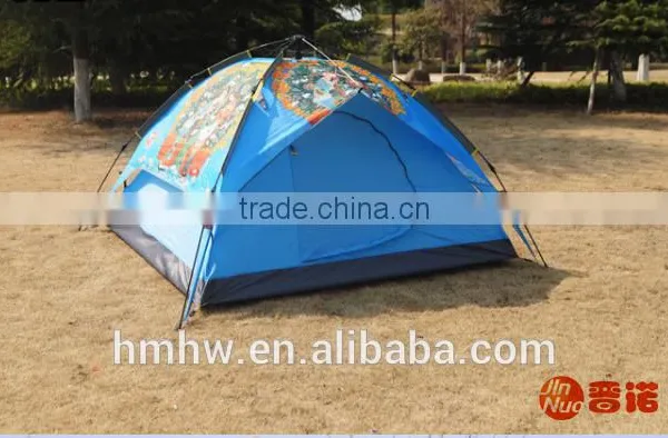 3-4 Person Double Layers Fiberglass Pole Camping Tent photo-4