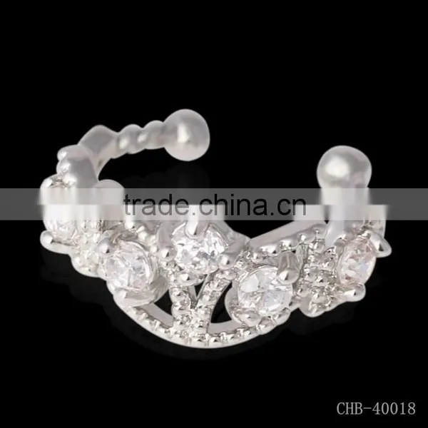 Studex Princess Crown Paved Clear Gems Self Piercing Earrings photo-2
