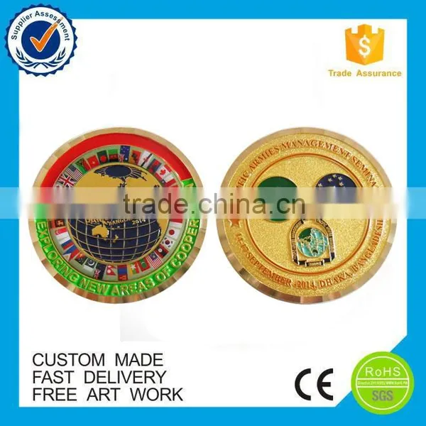Custom Soft Enamel Souvenir Gold Plate Coin photo-3