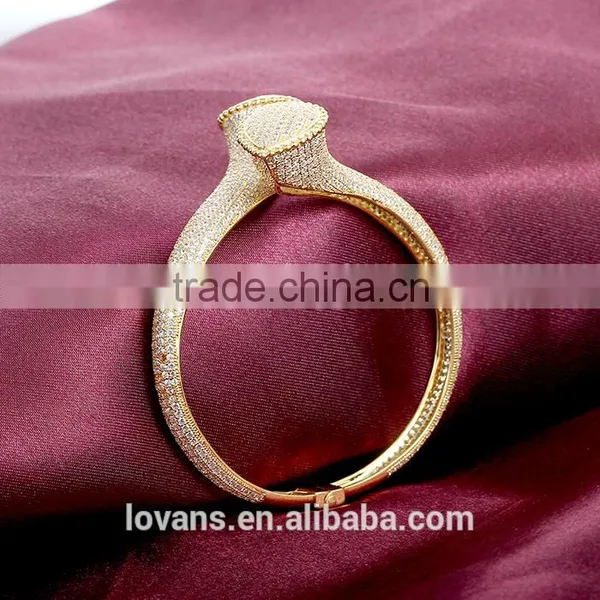 New Design 925 Sterling Silver Gold Plated Bangle SBG024Y photo-3