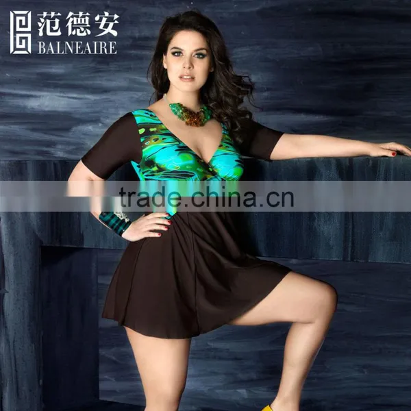 Balneaire Plus Size Women One Piece Swimwear,XXXXL photo-4