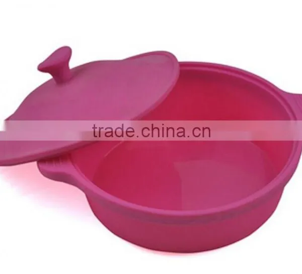 Microwave Cooking Silicone Steamer With Handle and Cover