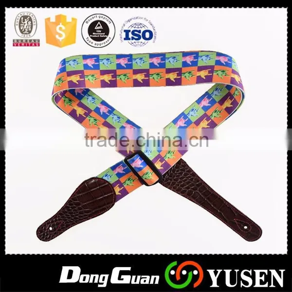 Polyester Nice Quality Bright Colorful Guitar Strap With Factory Price