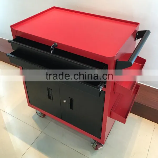 2 Drawer With Cabinet Tools Service Trolly Cart