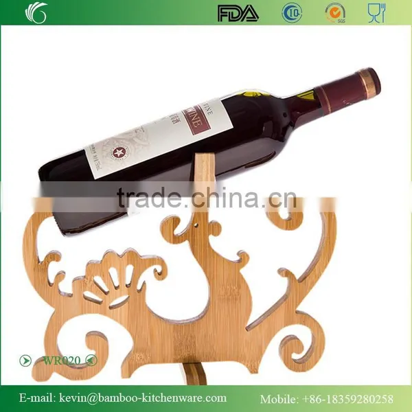 WR020/Folding Bamboo Wine Rack Woodwine Bottle Display Rack OEM Novelty Wine Rack Manufacturer photo-3