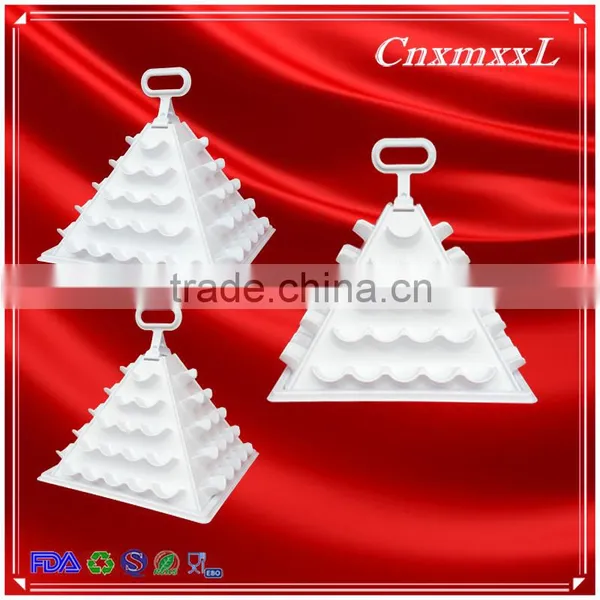 Hot Sells New Style Wholesale 6 Tier Plastic Macaron Pyramid Tower Display Stand &patented Customizable Macaron Packaging photo-6