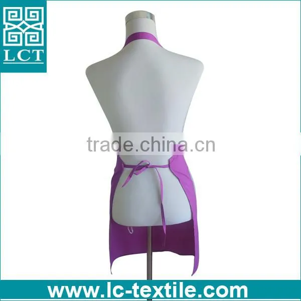 Personalized Print Solid Purple Colored Resuable Kitchen Plastic Apron photo-3