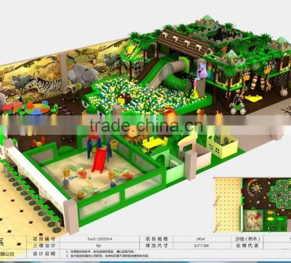 Funny Amusement Plastic Playground Item With Trampoline and Slides. photo-6