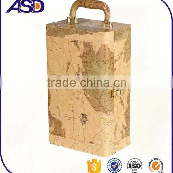 Special Customized Wine Gift Box Wholesale pu Leather Handmade Vintage Wine Carrier photo-2