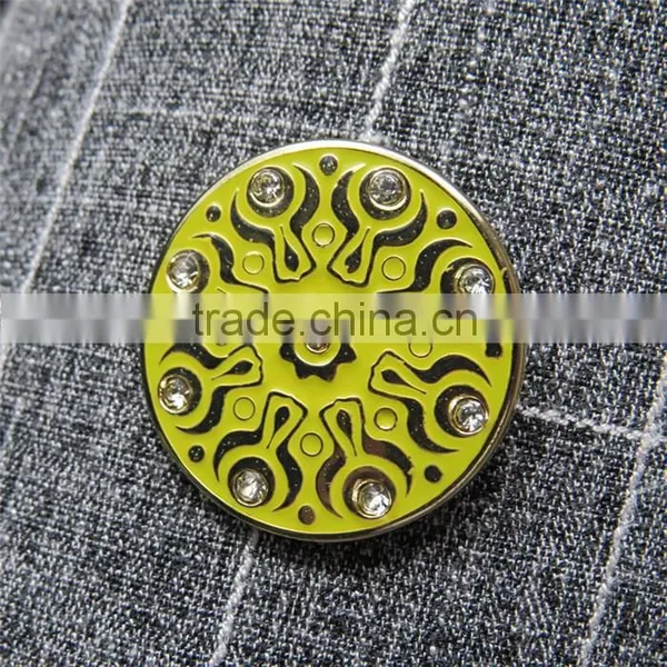 Hot Sale Diamond Decorated Stone Metal Button For Cloting photo-5