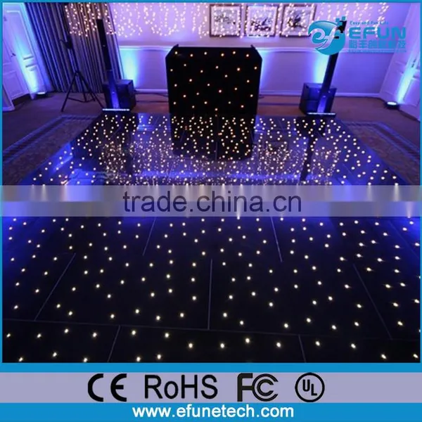 Acrylic Led Sparkle Dance Floor Panels, Led White/black Starlit Dance Floor