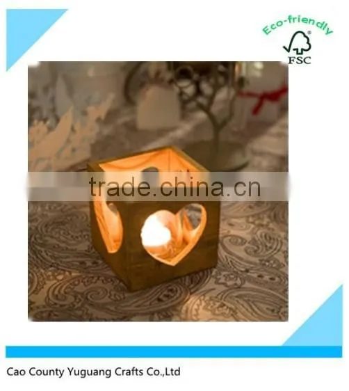 Wooden Candle Lantern Cheap Wooden Candle Holder Holiday Tealight Holder Customized Christmas Gift