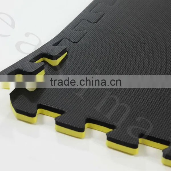 Black Yellow Martial Arts Kick Boxing Gym Mats 40mm photo-3