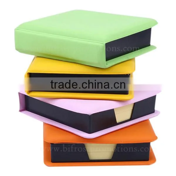 Color Leather Box With Calendar Sticky Custom Memo Pad photo-3