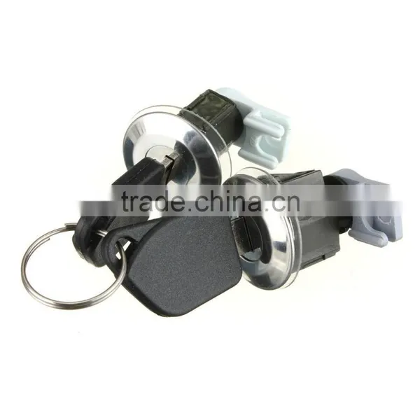 Pair Front Door Lock Barrels Set With Keys For Peugeot 106 Mk2 205 405 photo-4