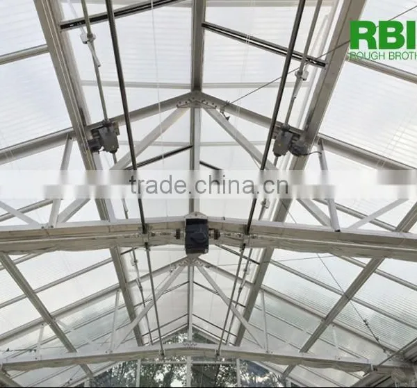 Aluminum Frame Glass Greenhouse PC Greenhouse With Aluminum Structure Single Span With Automatic Ventilation Greenhouse photo-3