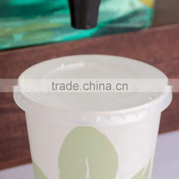 9 Oz. Translucent Flat Plastic Lid With Straw Slot For Paper Cold Cup photo-2