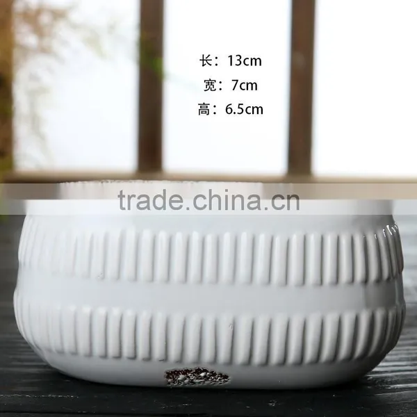 New Design Succulent Samll White Ceramic Flower Pots Wholesale photo-5