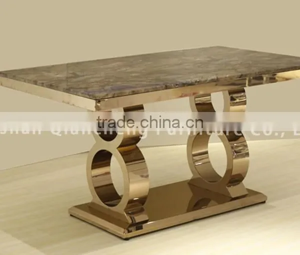Dubai Design Rose Golden Dining Table for Banquet photo-6