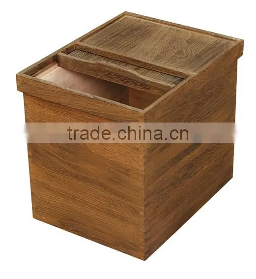 High Quality Wooden Rice Box With Burnning Color photo-6