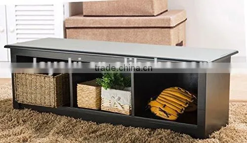 New 3 Cube Storage Organizer Home Furniture Shoes Rack Wooden Shoe Storage Bench photo-4