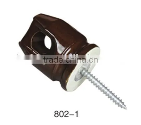802-2 Brown Glazed Porcelain Wiring Insulator photo-5