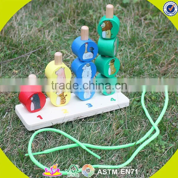 Wholesale Funny Kids Wooden Stacking Animal Blocks Toy Hot Sale Interesting Baby Wooden Stacking Animal Blocks Toy W13D095 photo-3
