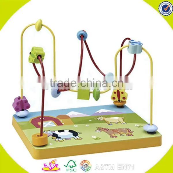Wholesale Hot Sale Baby Wooden Beads Maze Toy Funny Wooden Beads Maze Toy Lovely Wooden Beads Maze Cubic Toy W11B048 photo-3