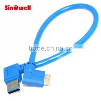 USB 3.0 A 90 Degree Right Angle Male to Micro B Male 90 Degree Left Angle Short Cable photo-2