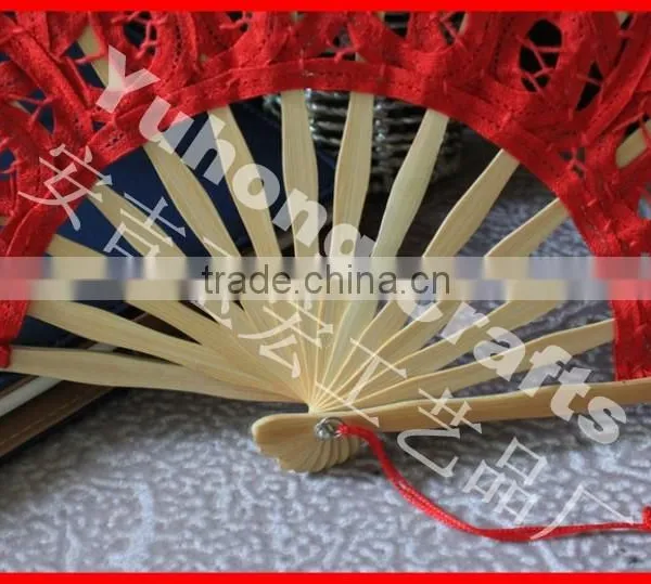 Beatutiful and Colorful Wedding Folding Lace Fan photo-2