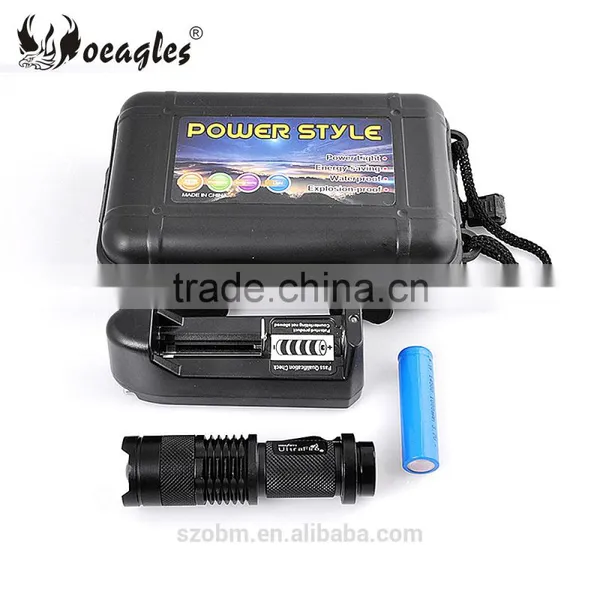 Custom Logo 395nm UV Led Flashlight Kit Mini Aluminum Alloy UV LED Flashlight Torch Set photo-2