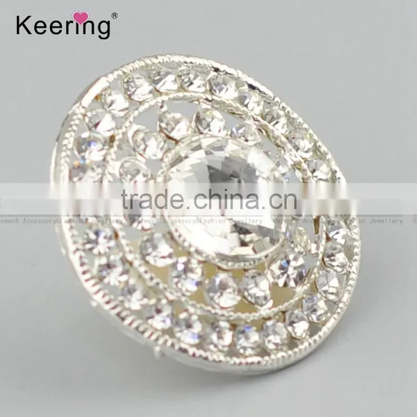 Wholesale Round Full Rhinestone Metal Button for Shirts WBK-1480 photo-3