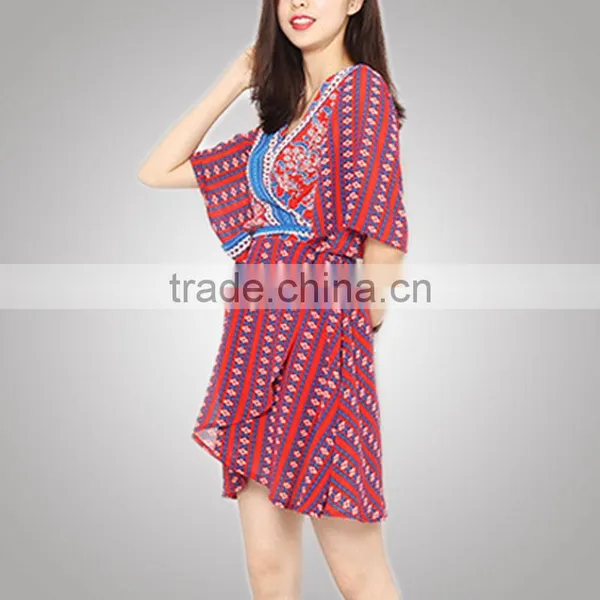 Best Price Fashion Women Sexy Latest Design Guinea Brocade Dress Direct Factory photo-4
