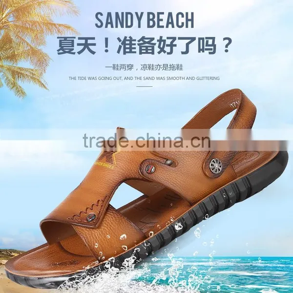 Good Quality Summer Kids Leather Sandals for Boys Girls, Children Beach Genuine Leather Sandals Shoes photo-4