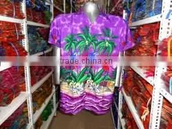 MACAU PARROT PALM TREE PRINT HALF SLEEVES HAWAIIAN SHIRT photo-2