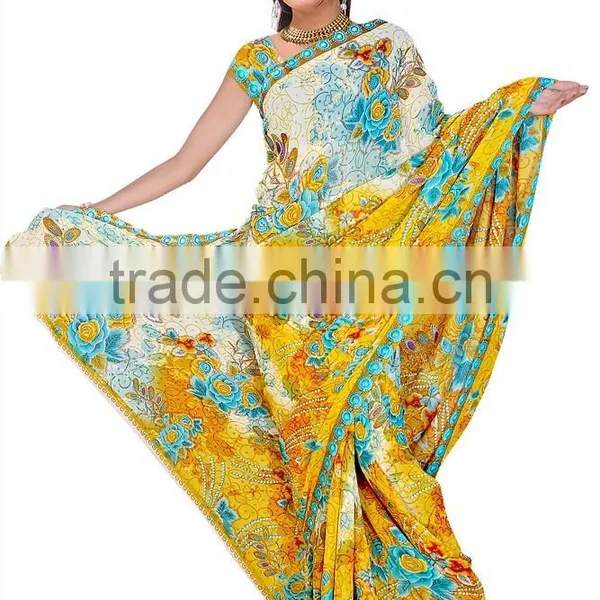 Designer Printed Saree With Blouse photo-2