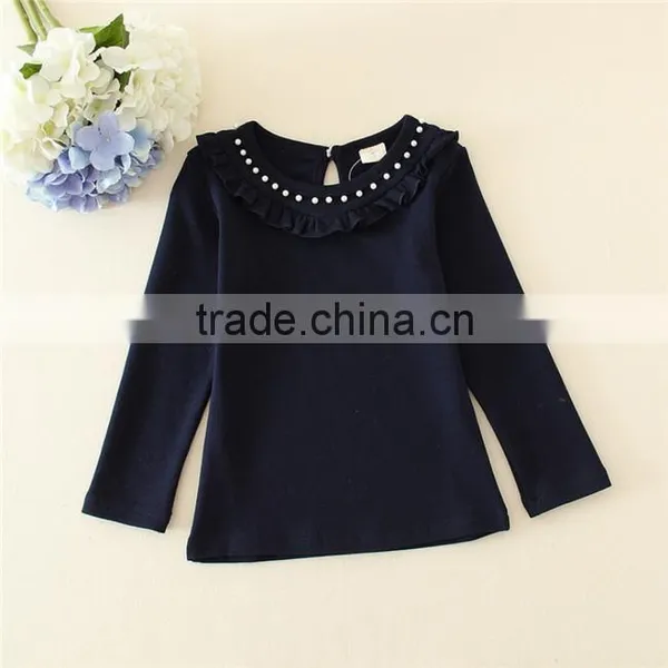 New Fashion Baby Clothes Beading Top Tops and Blouses 2015 Kids Clothes Girls Bottoming Shirts photo-5