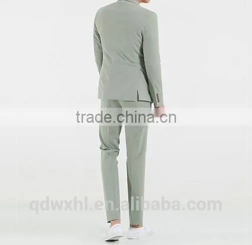 Made to Measure One Button Light Green Blazers Business Man Suit photo-2