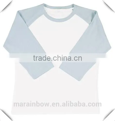 100% Cotton Plain Ladies Baseball Tee 3/4 Raglan Sleeve Baseball T Shirt Contrast 2 Tone Unisex Baseball T-Shirt Wholesale photo-3